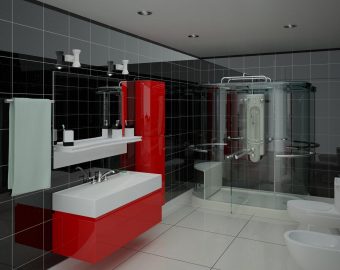 Ванная комната в стиле Хай-Тек