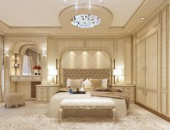 Интерьер классической спальни в светлых тонах